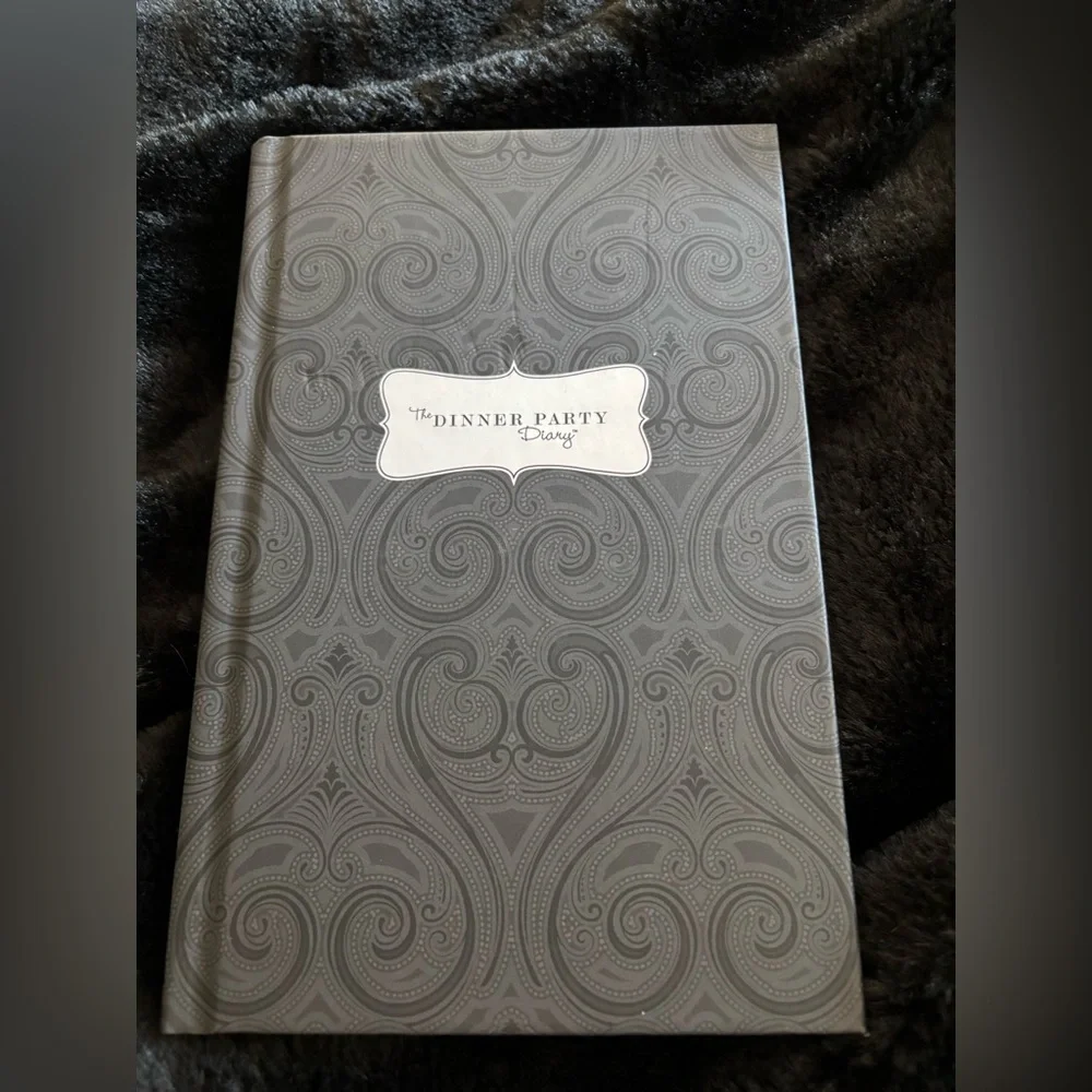 (The Dinner Party Diary) Black and Gray Patterned